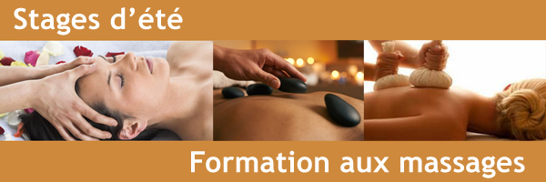 Stages d'été de formation aux massages.
